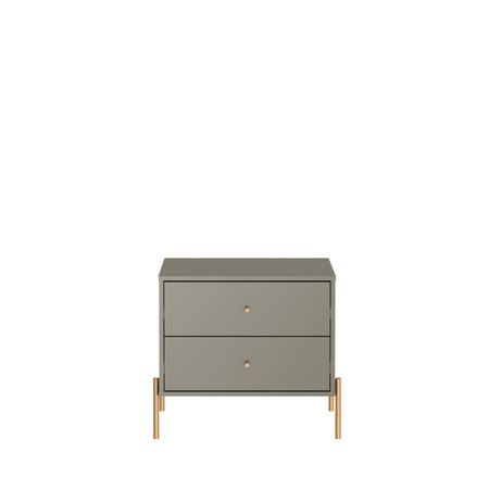 MANHATTAN COMFORT Jasper Nightstand in Grey Gloss 51352